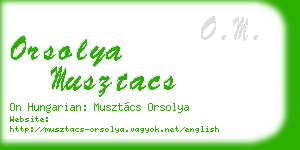 orsolya musztacs business card